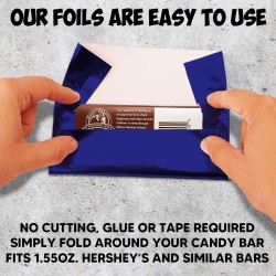Dark Blue Candy Bar Foil Sheets