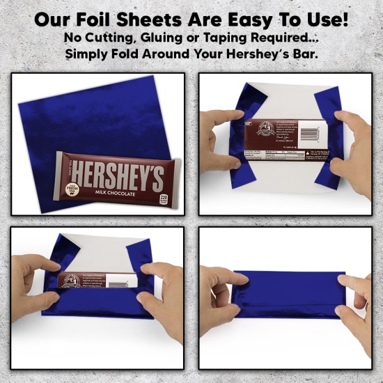 Dark Blue Candy Bar Foil Sheets