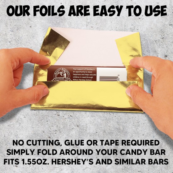 Gold Candy Bar Foil Sheets