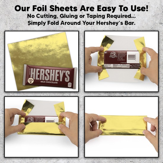 Gold Candy Bar Foil Sheets