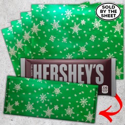 Green Snow Candy Bar Foil Sheets