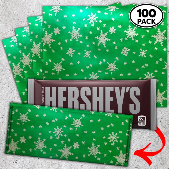 Green Snow Candy Bar Foil Sheets