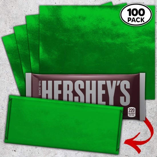 Green Candy Bar Foil Sheets