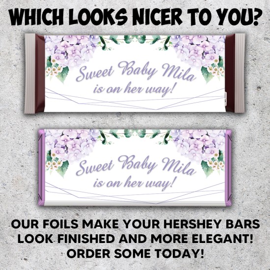 Lavender Candy Bar Foil Sheets