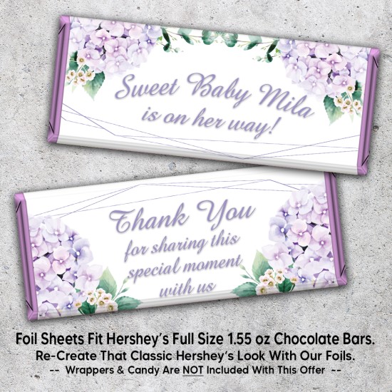 Lavender Candy Bar Foil Sheets