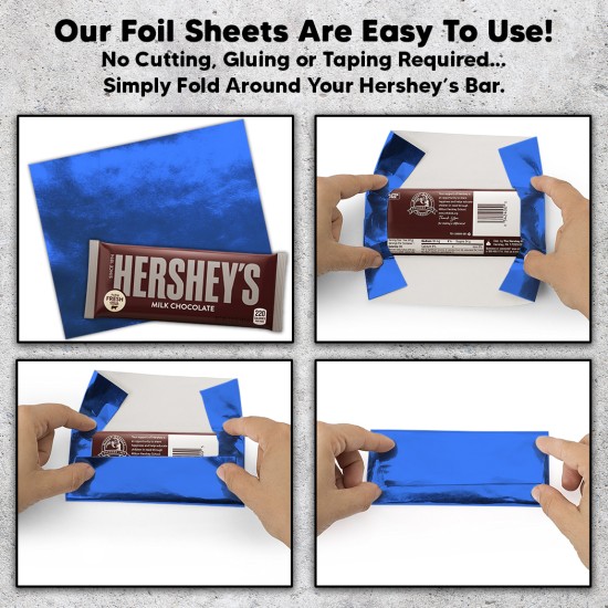 Medium Blue Candy Bar Foil Sheets