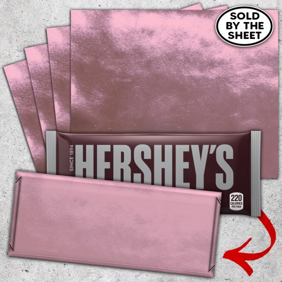 Baby Pink Candy Bar Foil Sheets