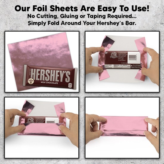 Baby Pink Candy Bar Foil Sheets