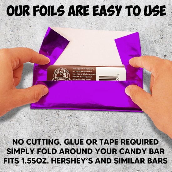 Purple Candy Bar Foil Sheets