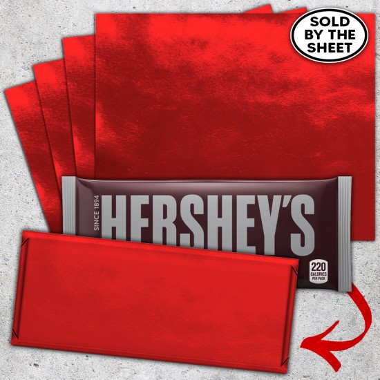 Red Candy Bar Foil Sheets