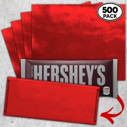 Red Candy Bar Foil Sheets