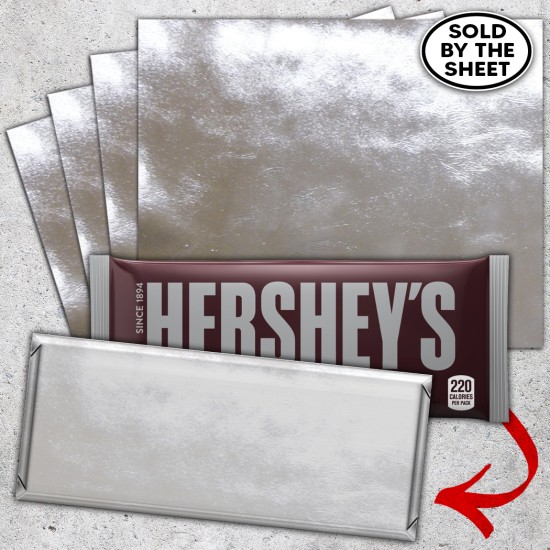 Silver Candy Bar Foil Sheets