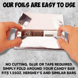 Silver Candy Bar Foil Sheets